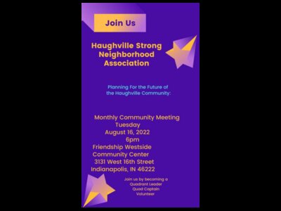 Haughville Strong Neighborhood Meeting